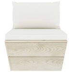 vidaXL Salon de jardin palette 4 Pièces avec coussins Épicéa imprégné