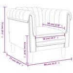 vidaXL Fauteuil bleu velours