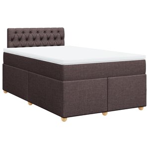 vidaXL Sommier à lattes de lit avec matelas Marron foncé 120x200 cm