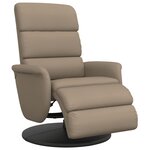 vidaXL Fauteuil inclinable avec repose-pieds cappuccino similicuir