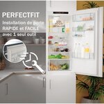 Faure fran88fs- réfrigérateur table top encastrable - 142l - froid statique- l 58.5 x h 92.5 cm - fixation glissiere