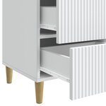 vidaXL Cabinet de chevet Blanc 43 x 41 x 66 5 cm Bois d'ingénierie