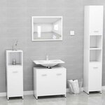 vidaXL Ensemble de meubles de salle de bain Blanc Bois d'ingénierie