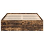 vidaXL Cadre de lit sans matelas chêne fumé 160x200 cm