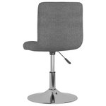 vidaXL Chaise pivotante à manger Gris clair Tissu