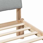 vidaXL Cadre de lit avec tête de lit Marron et gris clair 120 x 200 cm