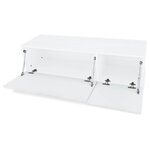 vidaXL Meuble TV bois d’ingénierie 120x40x34 cm blanc brillant