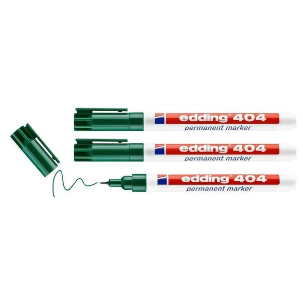 Marqueur Permanent 404 vert 0 75 mm x 3 EDDING