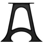 vidaXL Pied de table base 2 Pièces Base voûtée Cadre en A Fonte