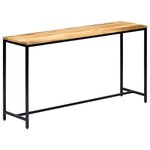 vidaXL Table console 140 x 35 x 76 cm Bois de manguier massif brut