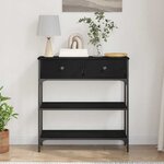 vidaXL Table Console avec tiroir Chêne noir 72 5 x 25 x 75 cm