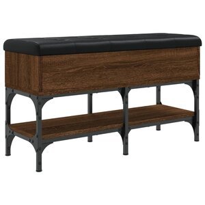 vidaXL Banc à chaussures chêne marron 82x32x45 cm bois d'ingénierie