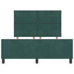 vidaXL Lit à ressorts avec tête de lit Vert foncé 140 x 190 cm Velours