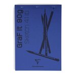 Bloc collé GraFit A4 90g 80 feuilles blanc CLAIREFONTAINE
