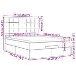 VidaXL Cadre de lit ottoman avec matelas marron foncé 140x190 cm tissu