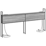 vidaXL Tête de lit de rangement Sonoma gris 180 cm Bois d'ingénierie