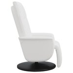 vidaXL Fauteuil inclinable avec repose-pieds blanc similicuir