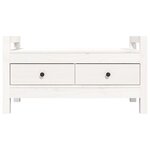 vidaXL Banc d'entrée Blanc 80x40x43 cm Bois de pin massif