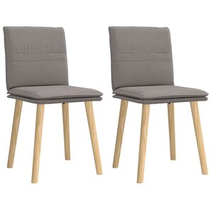 vidaXL Chaises à manger lot de 2 taupe tissu