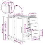 vidaXL Meuble de Lavabo de Salle de Bain Bois ancien 65 x 33 x 60 cm