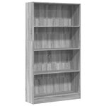 vidaXL Bibliothèque sonoma gris 80x24x143 cm bois d'ingénierie