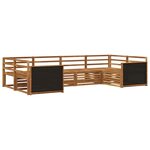 vidaXL Ensemble de canapés d'extérieur 6 pc Naturel