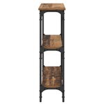 vidaXL Table console avec étagère Bois ancien 75 x 22.5 x 75 cm
