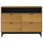 vidaXL Commode FLAM 110x40x80 cm bois de pin massif