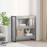 vidaXL Bibliothèque Gris Sonoma 80 x 30 x 155 cm Bois d'ingénierie