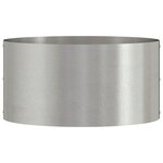 vidaXL Cache-pot de jardin Argent 40 x 40 x 20 cm Acier inoxydable
