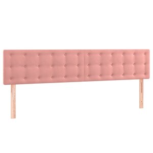 vidaXL Têtes de lit 2 Pièces Rose 100x5x78/88 cm Velours