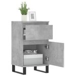 vidaXL Buffets 2 Pièces gris béton 40x35x70 cm bois d'ingénierie