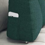 vidaXL Coussin de Dos Vert foncé 60 x 24 x 50 cm tissu