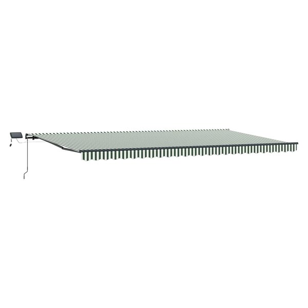 vidaXL Auvent Rétractable Vert et blanc 600 ×300 cm tissu