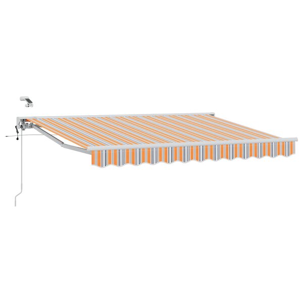 vidaXL Auvent rétractable électrique Bleu Orange Blanc 3 x 2 5 m