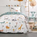 Parure de lit 140 x 200 + 2 taies d'oreiller 63 x 63