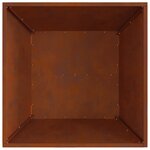 vidaXL Braise Marron 80 x 80 x 40 cm Acier patiné