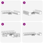 vidaXL Ensemble de canapés d'extérieur 9 Pièces Naturel et Beige