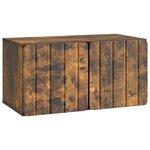 vidaXL Meuble TV mural 59 5 x 31 x 30 cm Chêne fumé Bois d'ingénierie