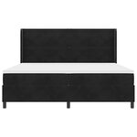 vidaXL Lit à ressorts avec matelas avec LED Noir 200 x 200 cm Velours