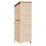 vidaXL Abri de jardin avec toit Naturel 59 5 x 56 x 176 5 cm