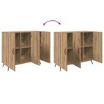 vidaXL Buffet Marron 90 x 34 x 80 cm Bois d'ingénierie