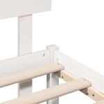 vidaXL Cadre de lit Blanc 180 x 200 cm Bois de pin massif