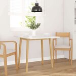 vidaXL Table à manger naturel bois massif et caoutchouc