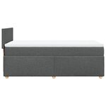 vidaXL Sommier à lattes de lit avec matelas Gris foncé 100x200cm Tissu