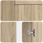 vidaXL Meuble de salle de bain avec évier Chêne Sonoma