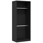 Armoire vidaXL Chêne noir Bois d'ingénierie 80 x 50 x 200 cm Armoire