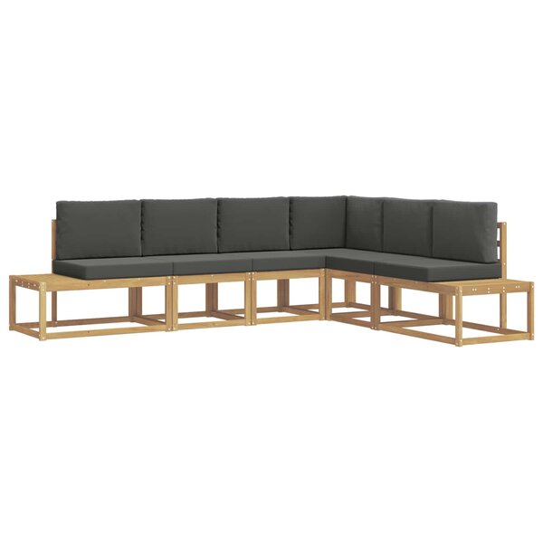 vidaXL Ensemble de canapés d'extérieur 4 Pièce Blanc et anthracite