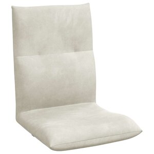 vidaXL Fauteuil de sol ajustable Crème Velours