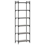 vidaXL Bibliothèque 6niveaux sonoma gris 60x30x188cm bois d'ingénierie